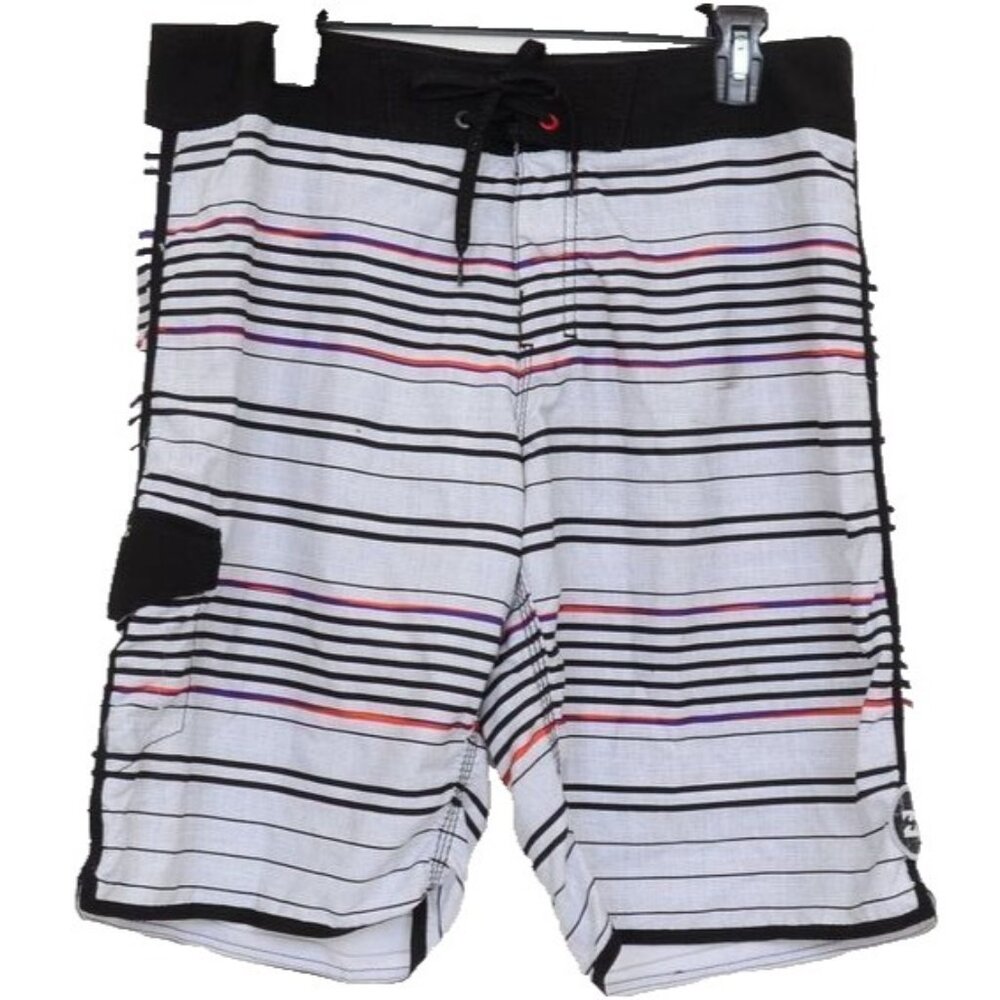 Billabong Board Shorts Striped Platinum Px4 Hydro Stretch Swim Men’s Size 36